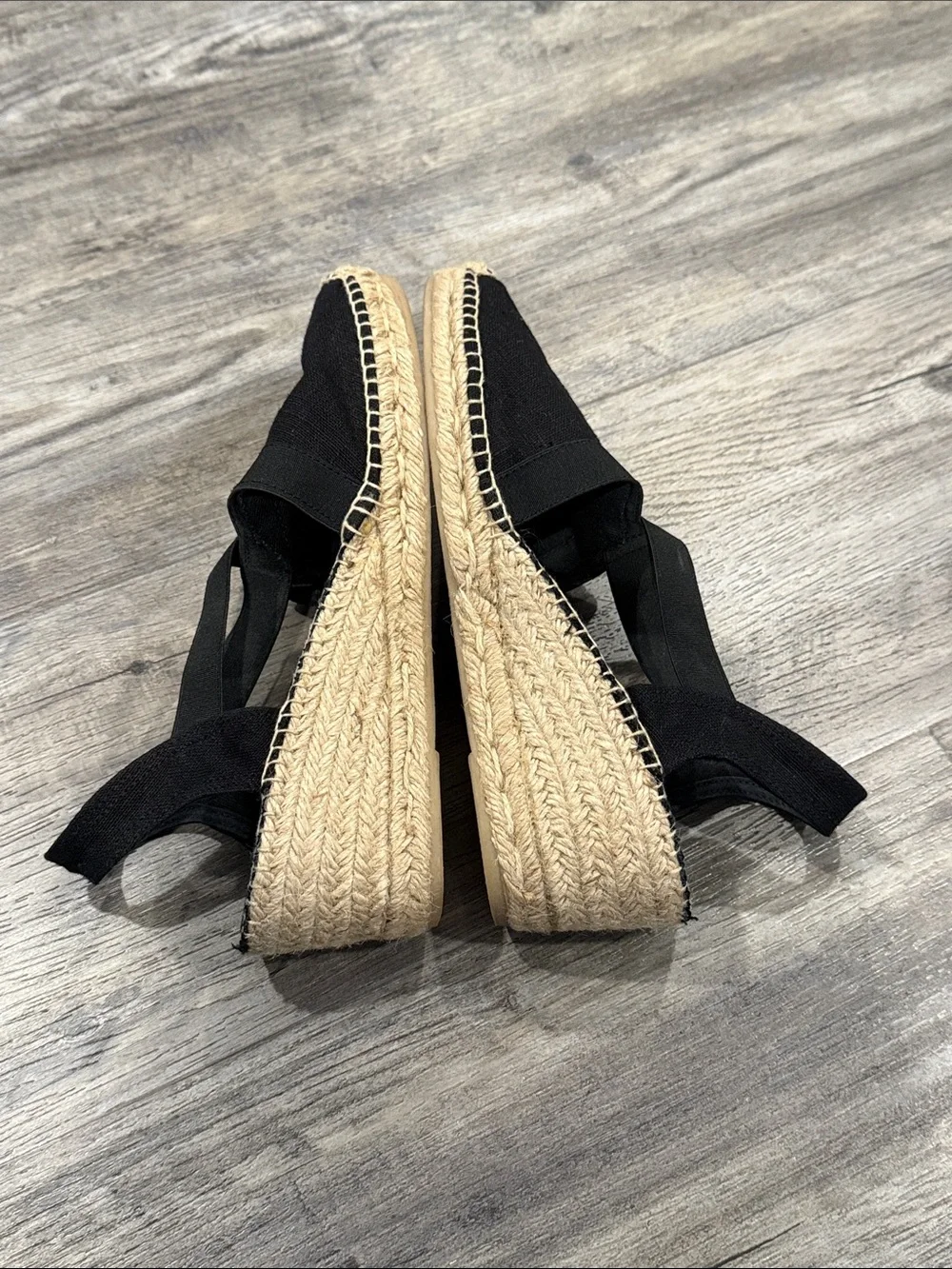 Tony Pons Ter Slingback Espadrille Sandals Shoes Black sz 40 US 10
